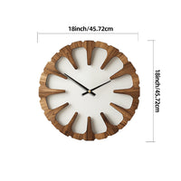WOODORA Artistic Round Wooden Silent Wall Clock