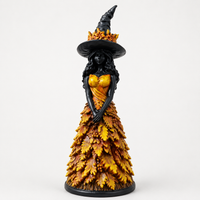 SPELLFERN – Leaf Witch Figurine for Mystical Halloween Charm
