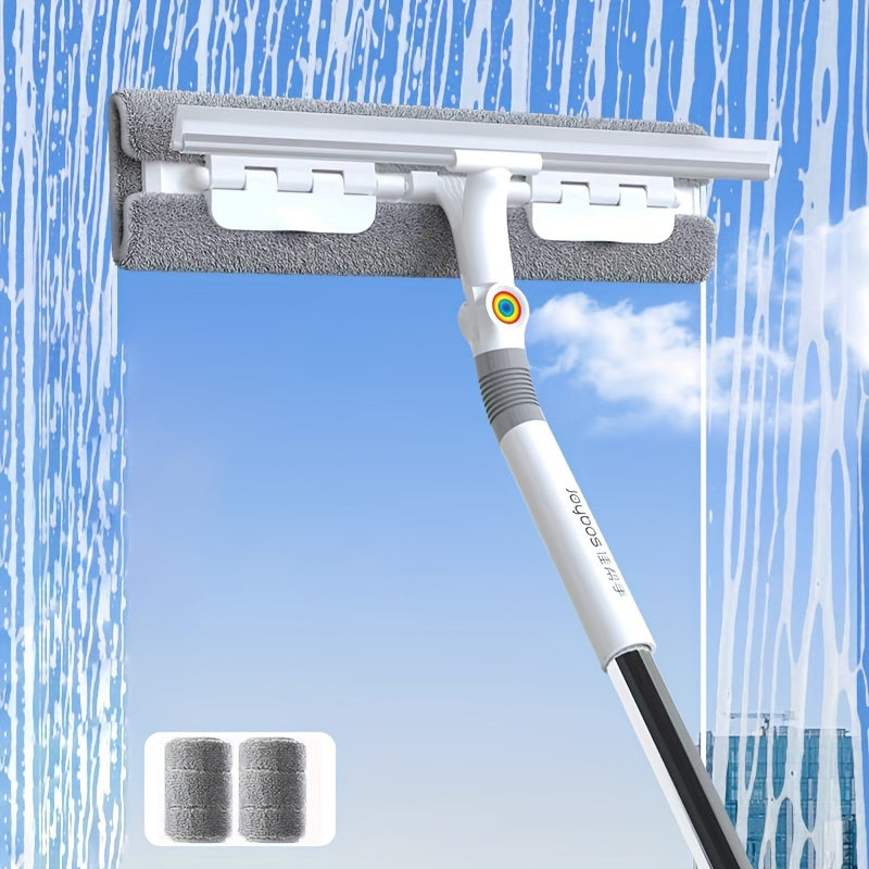 AQUASWIPE – 360° Rotating Glass Squeegee with Long Handle