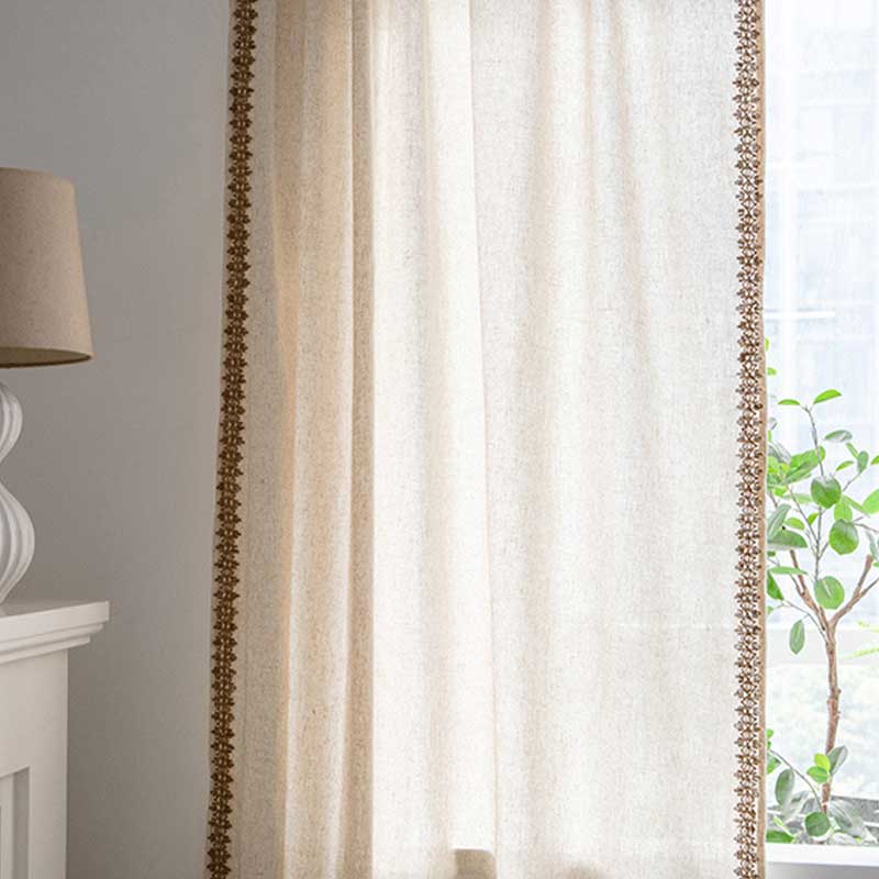 Tenda beige boho DRAPELIA per una luce naturale e soffusa