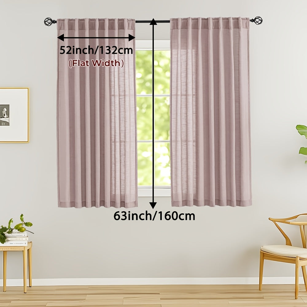 LINVIA – Flax Linen Sheer Curtains for Soft Light Filtering and Privacy Drapery