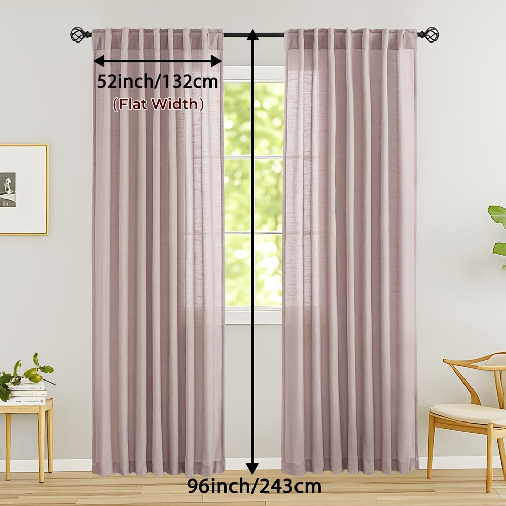 LINVIA – Flax Linen Sheer Curtains for Soft Light Filtering and Privacy Drapery