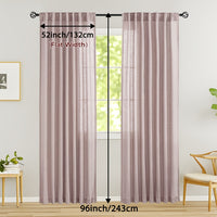 LINVIA – Flax Linen Sheer Curtains for Soft Light Filtering and Privacy Drapery