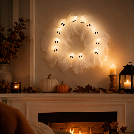 SPOOKLOOP – Ghost Wreath for Whimsical After-Dark Glow