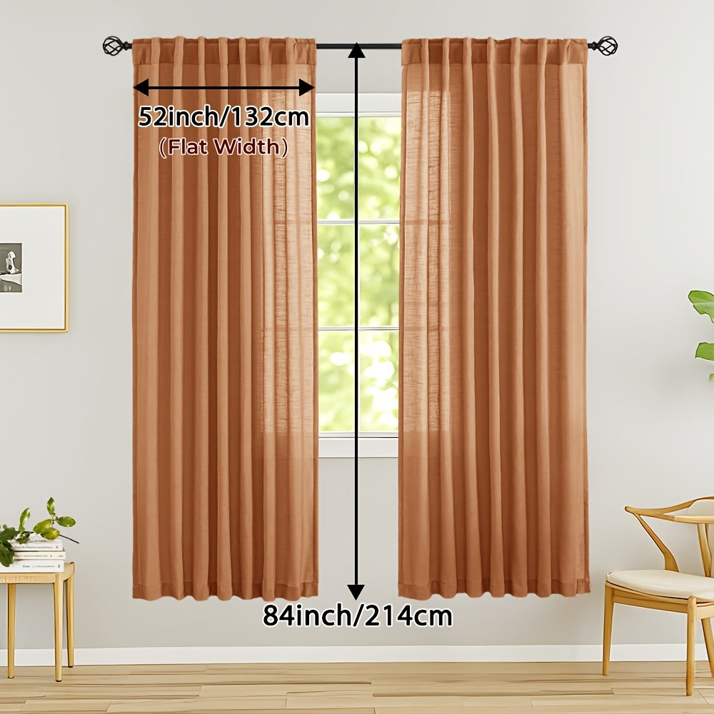 LINVIA – Flax Linen Sheer Curtains for Soft Light Filtering and Privacy Drapery
