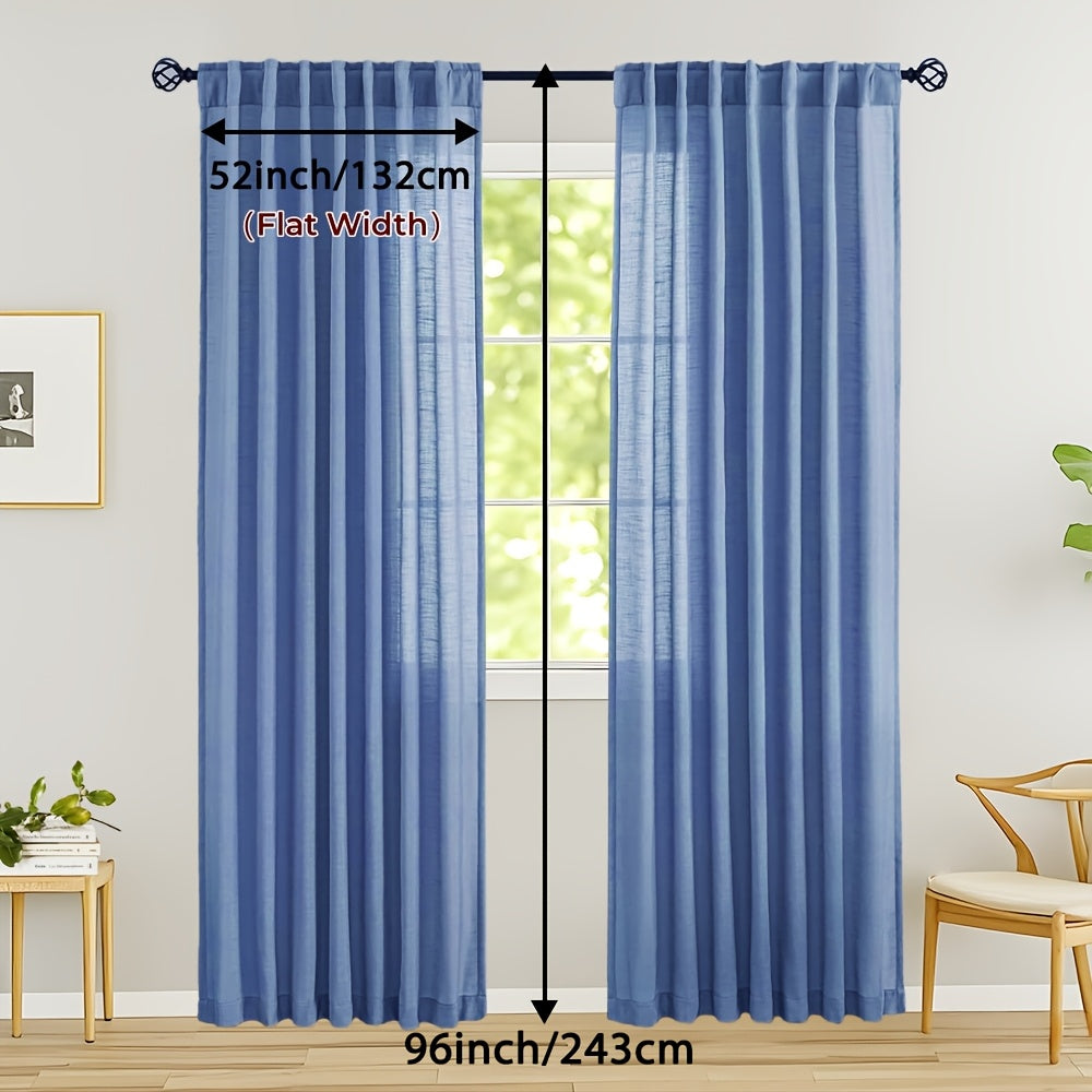 LINVIA – Flax Linen Sheer Curtains for Soft Light Filtering and Privacy Drapery