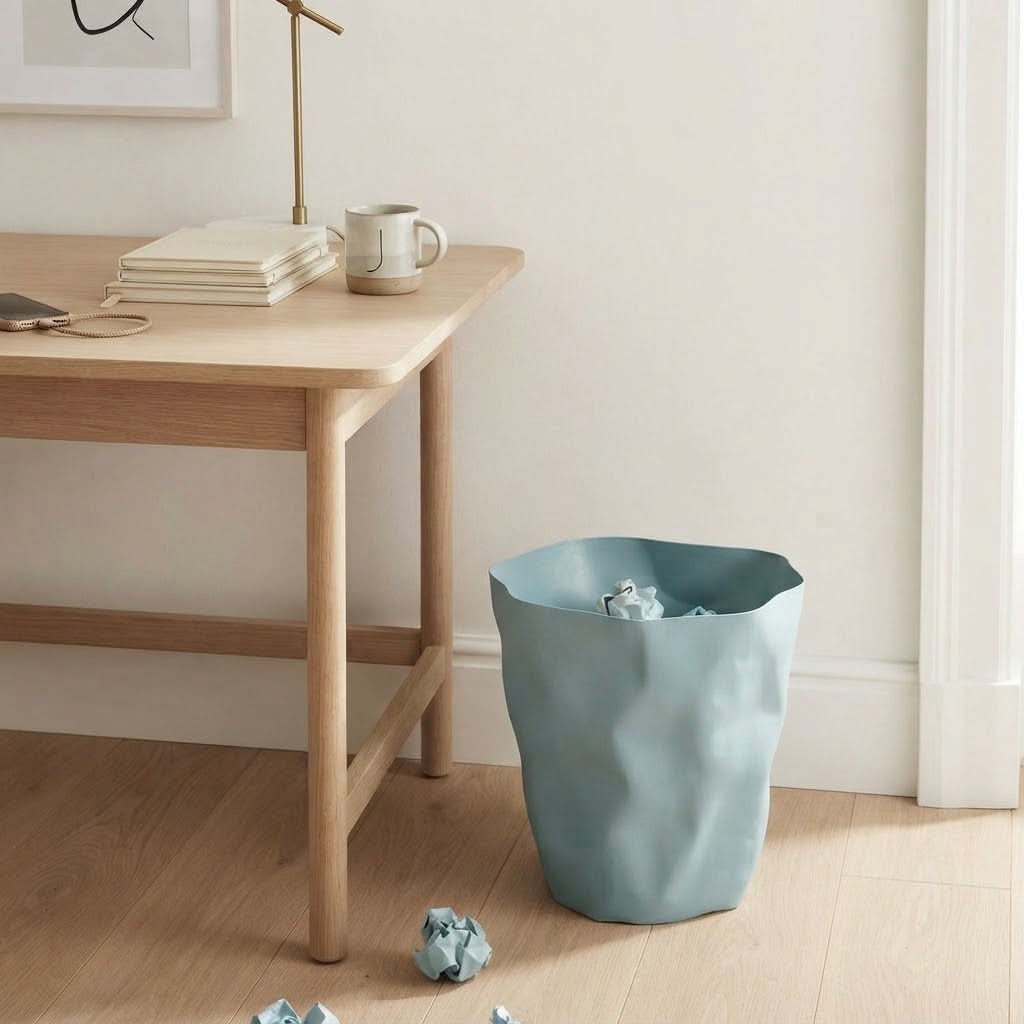 BINEDGE – Irregular Shape Wastebasket for Narrow Spaces