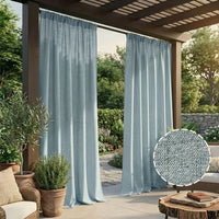 CURTAINLIVA – Bohemian Outdoor Curtains with Linen-Like Texture
