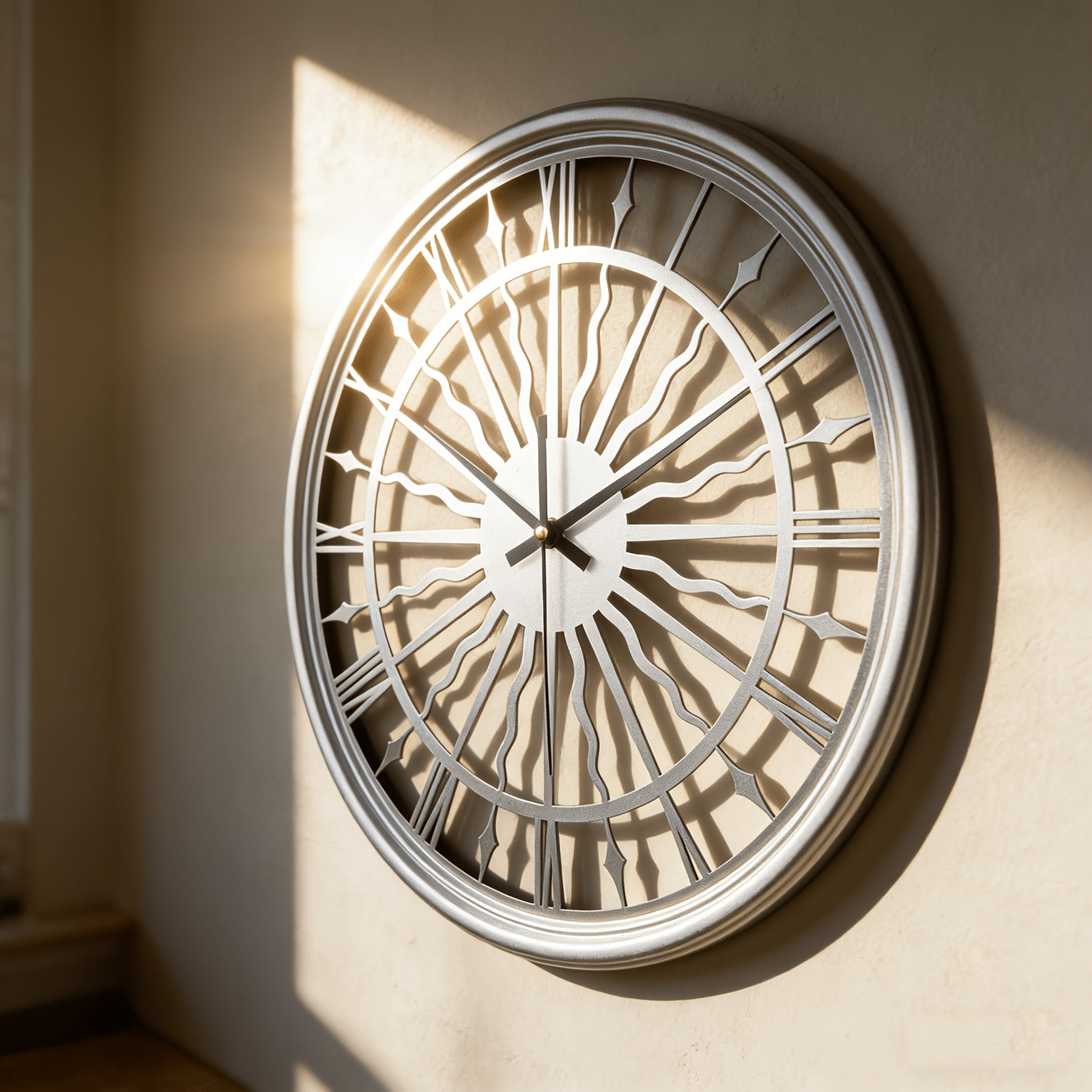 VELORA – Silent Iron Art 3D Wall Clock With Round Analog Design