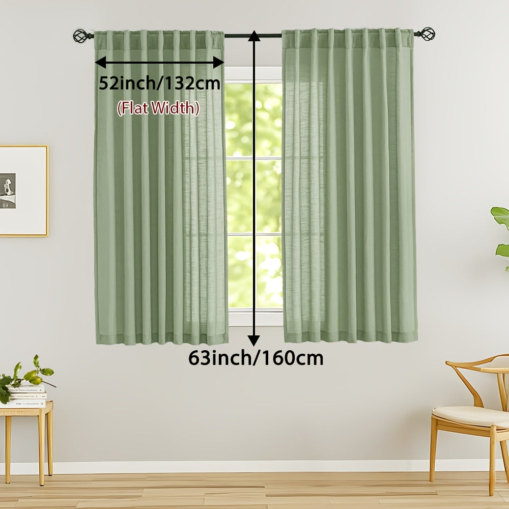LINVIA – Flax Linen Sheer Curtains for Soft Light Filtering and Privacy Drapery
