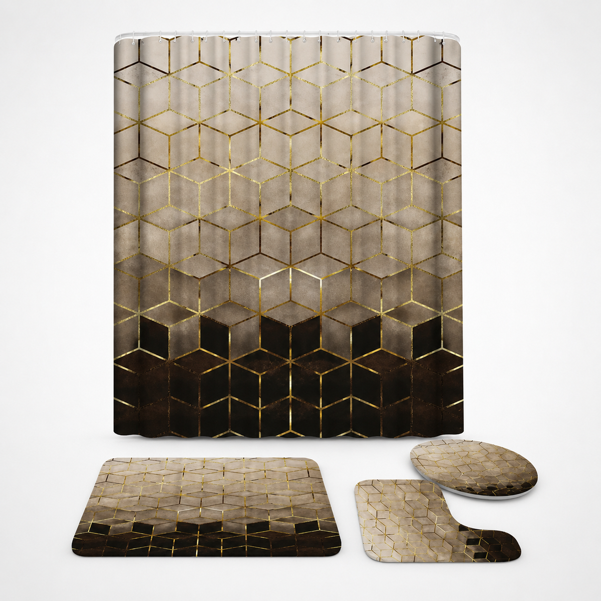 MARBLIS – Marble Print Shower Curtain for Elevated Bath Styling