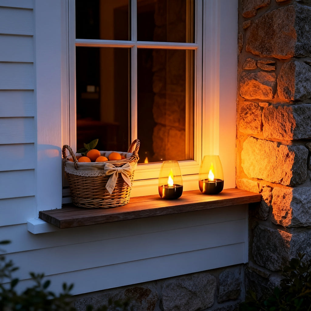 SOLFLARE – Solar LED Stainless Steel Candle Light with Simulated Flame