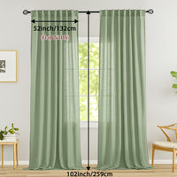 LINVIA – Flax Linen Sheer Curtains for Soft Light Filtering and Privacy Drapery
