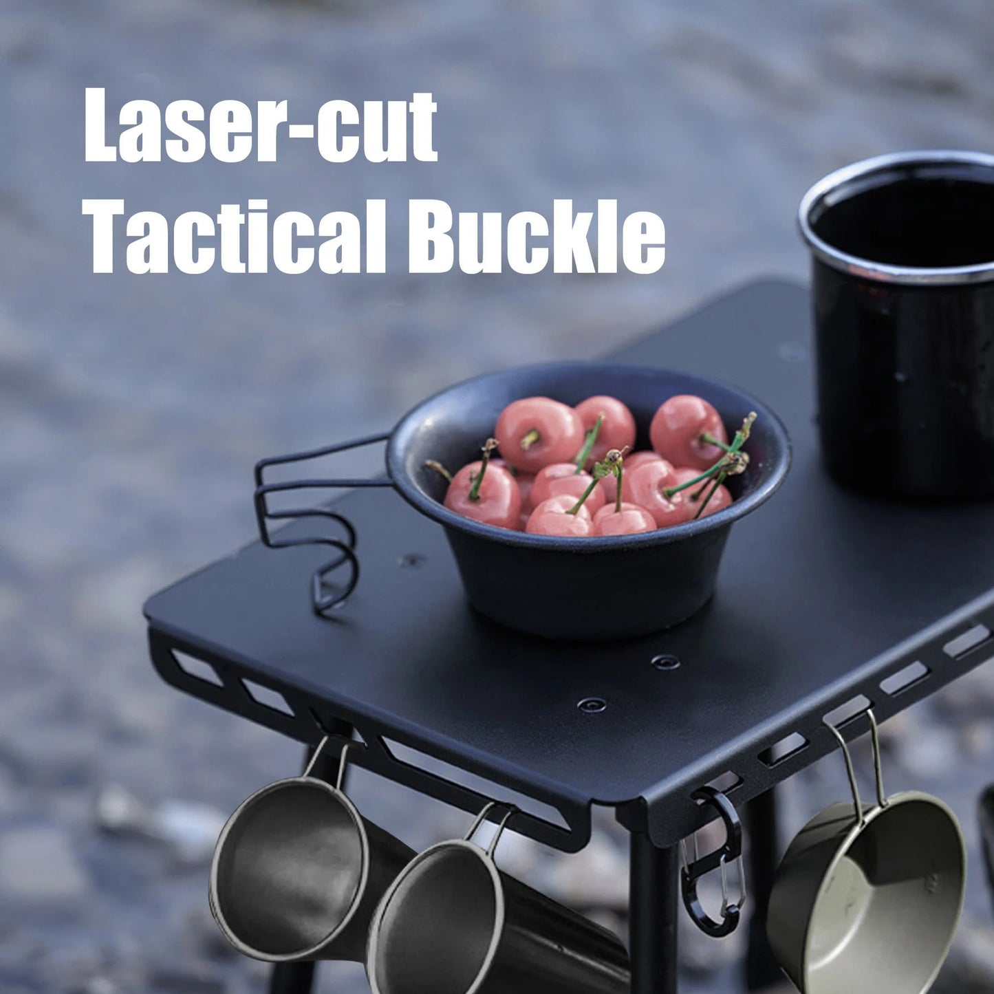 TACTITABLE – Bærbart foldbart campingstolbord