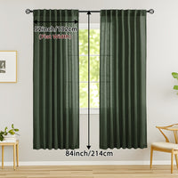 LINVIA – Flax Linen Sheer Curtains for Soft Light Filtering and Privacy Drapery