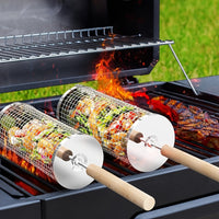 ROLLGRILL – Stainless Steel Rolling Grill Basket