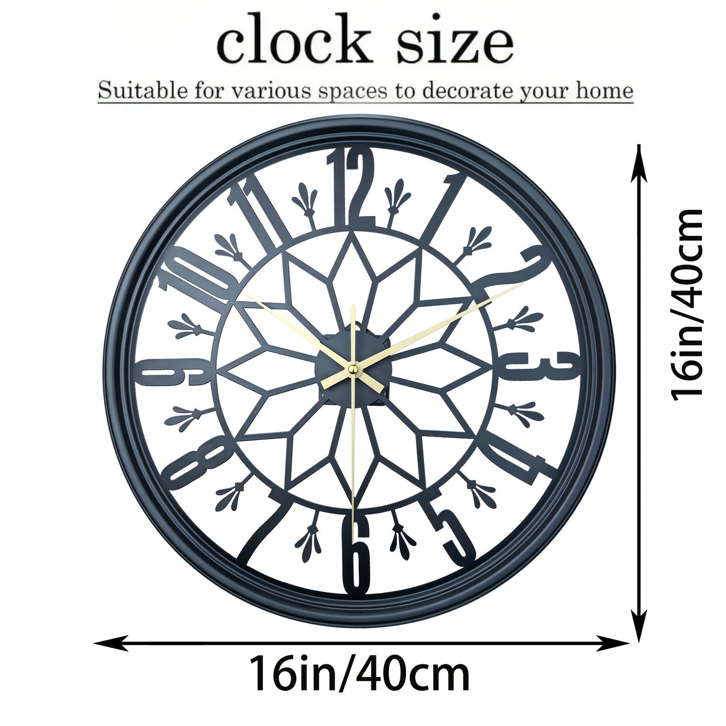 Scandia 40 cm Modern Iron Art Wall Clock