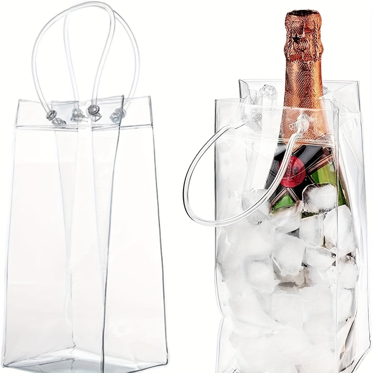CHILLTOTE – Portable PVC Wine Cooler Bag for Elegant Beverage Carrying and Party Display