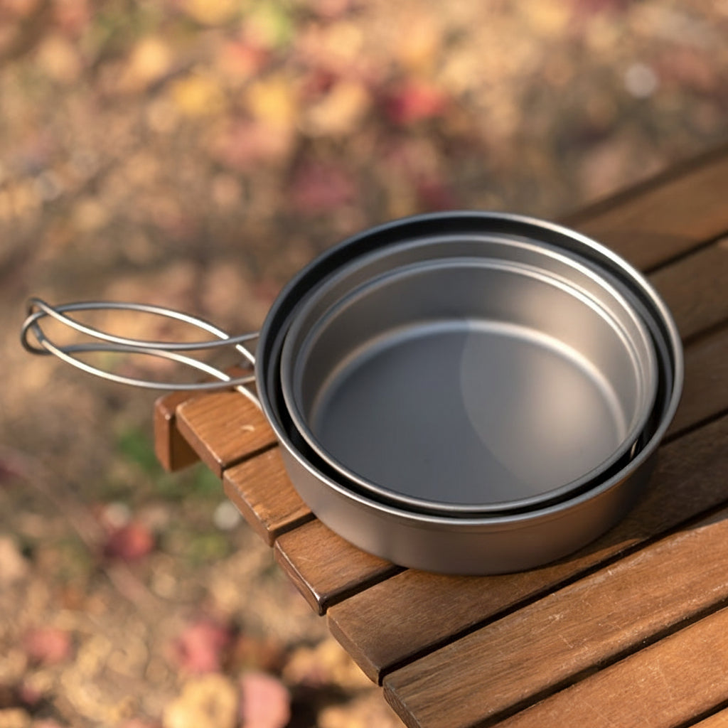 HIKENEST – Rustproof Stainless Steel Cookware for Hiking & Picnics