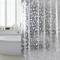 CLEARFLOW – Transparent Waterproof Shower Curtain Pebble Design