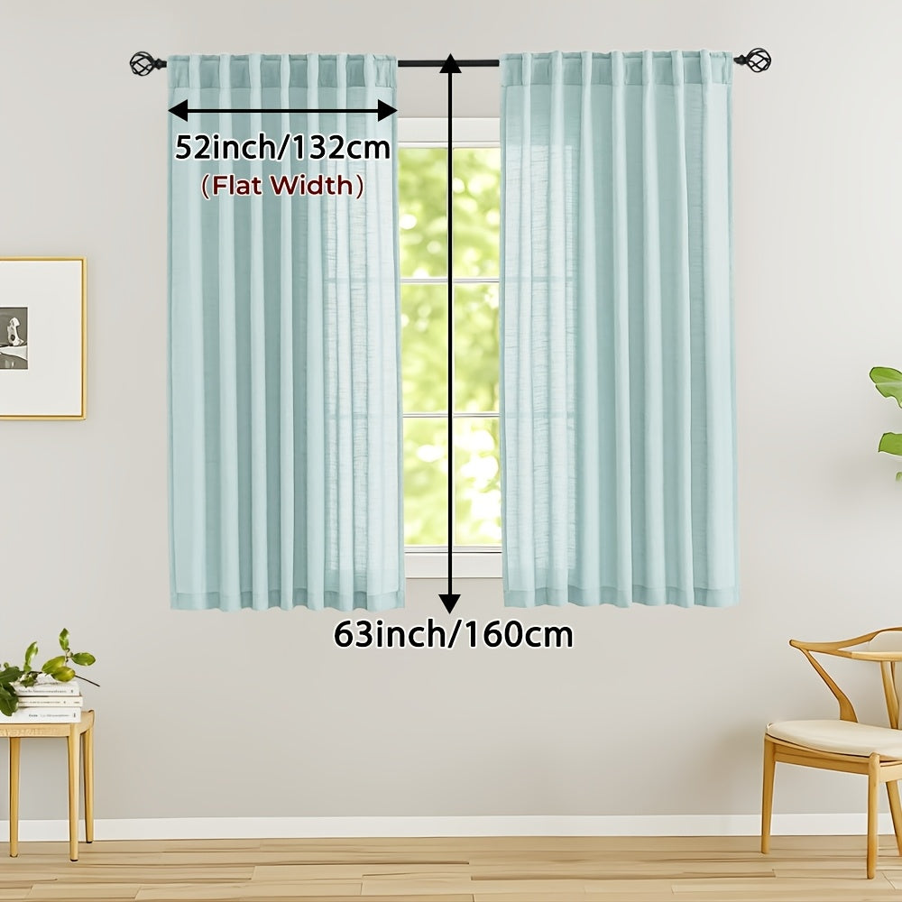 LINVIA – Flax Linen Sheer Curtains for Soft Light Filtering and Privacy Drapery