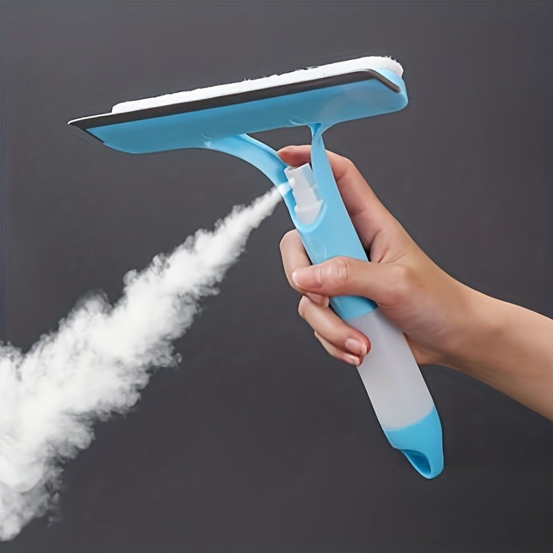 GLASSMATE – 3-in-1 Window & Mirror Scraper with Removable Microfiber Cloth