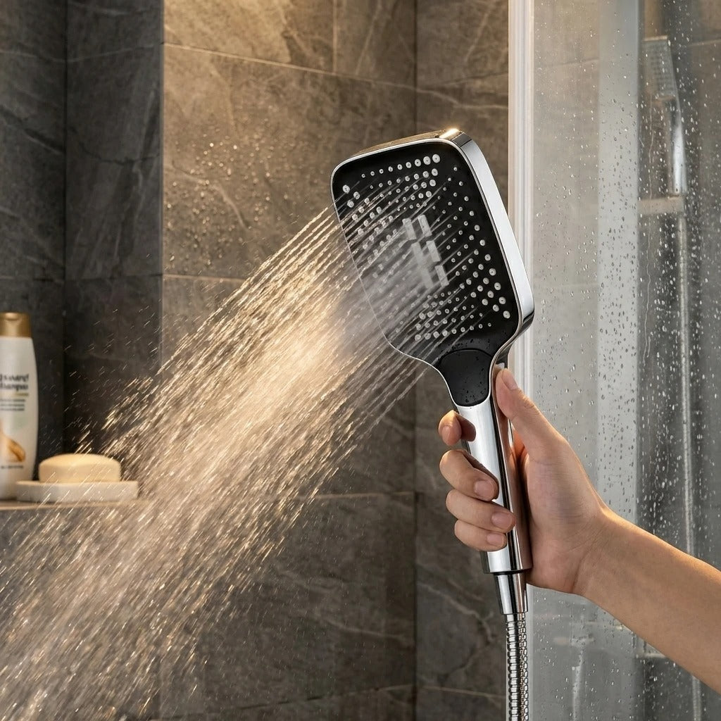 AQUASQUARE – High Pressure 3 Mode Rainfall Shower Head