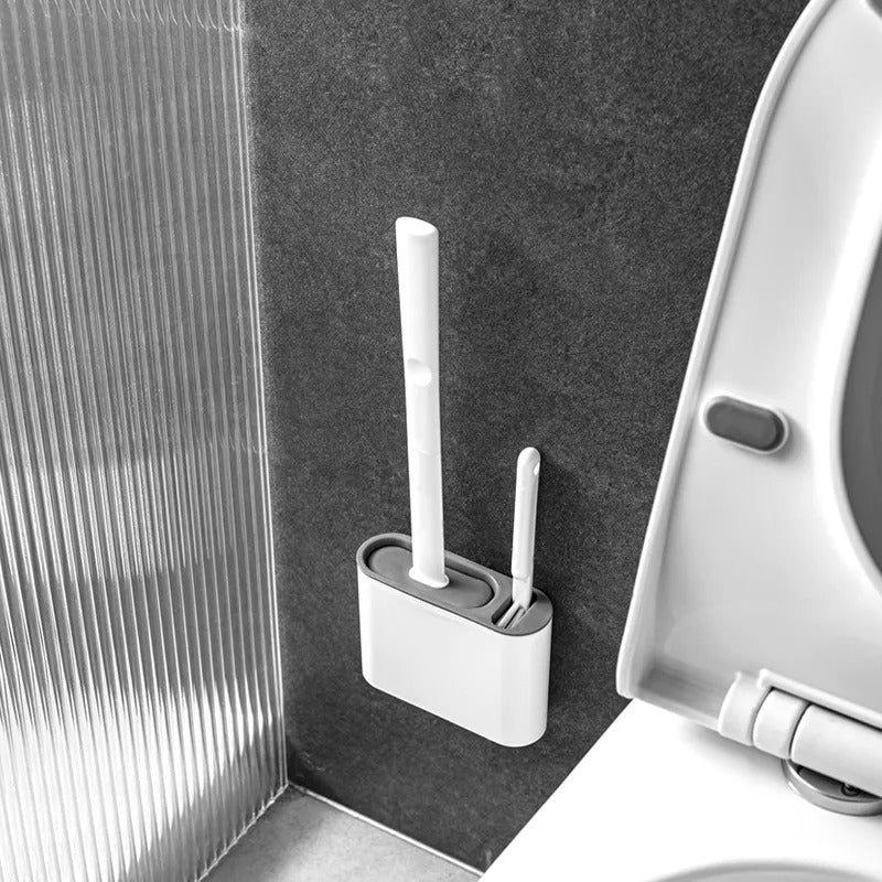 FLATFLEX – Silicone Flat Head Toilet Brush Set