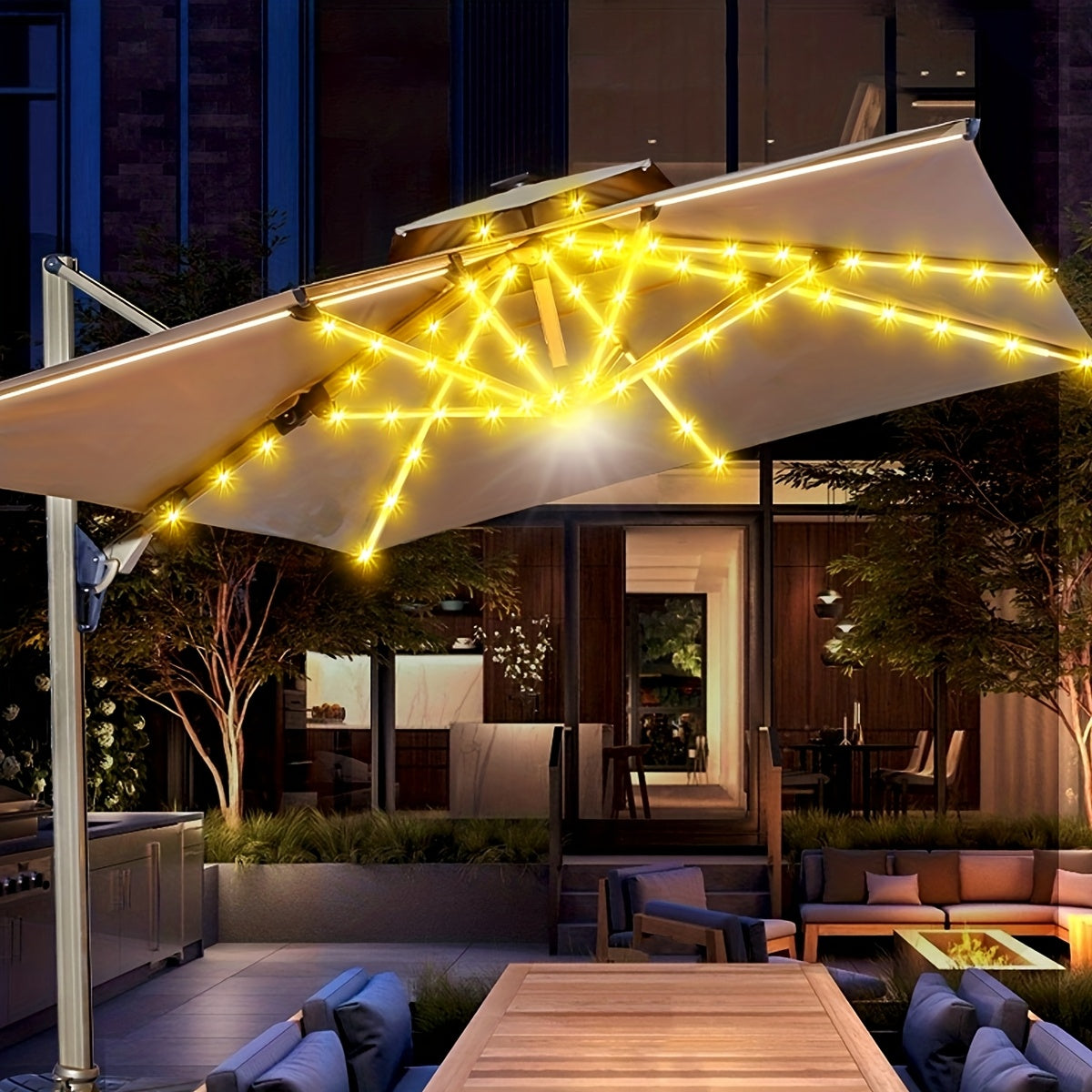 LUMIBRITE – Cordless Patio Umbrella Light with Remote Control