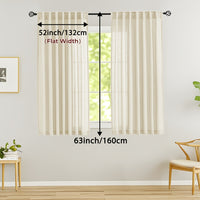 LINVIA – Flax Linen Sheer Curtains for Soft Light Filtering and Privacy Drapery
