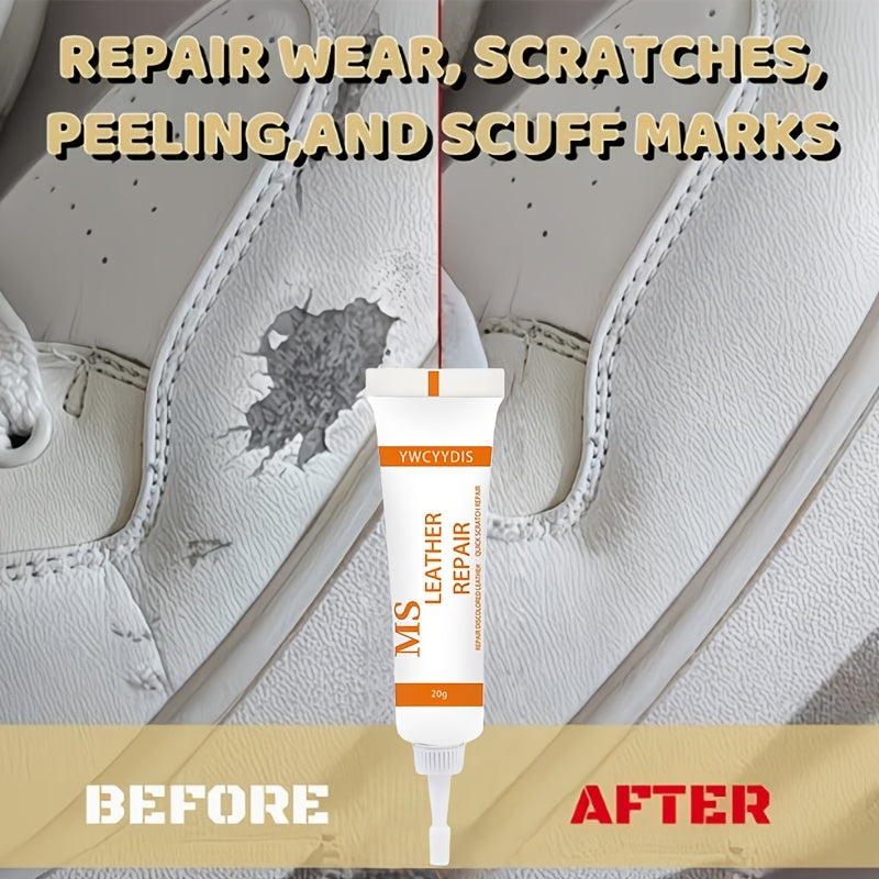 EDGELIVA – White Leather Edge Filler Repair Cream with Brush