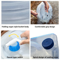WATERFLOW – Foldable Water Storage Container with Sealed Lid for Camping