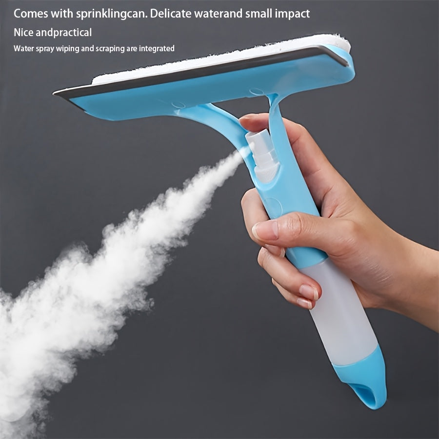 GLASSMATE – 3-in-1 Window & Mirror Scraper with Removable Microfiber Cloth