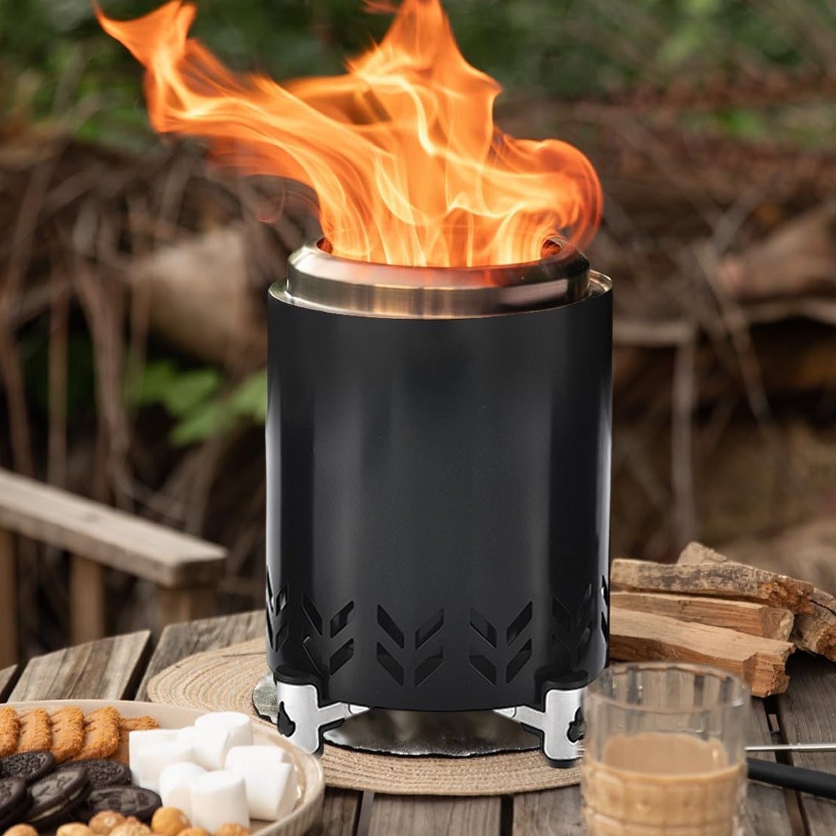 EMBERNEST – Portable Fire Bowl with Stand for Outdoor Warmth