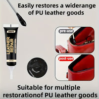 LEATHERLIVA – Black PU Leather Edge Filler Repair Cream