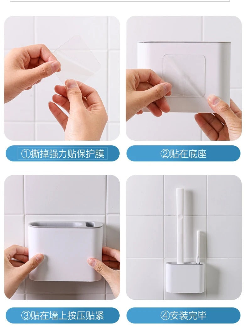 FLATFLEX – Silicone Flat Head Toilet Brush Set