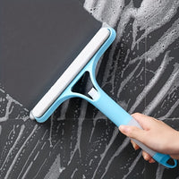 GLASSMATE – 3-in-1 Window & Mirror Scraper with Removable Microfiber Cloth