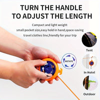 DRYFLOW – Adjustable Camping Clothesline Rope for Outdoor Travel