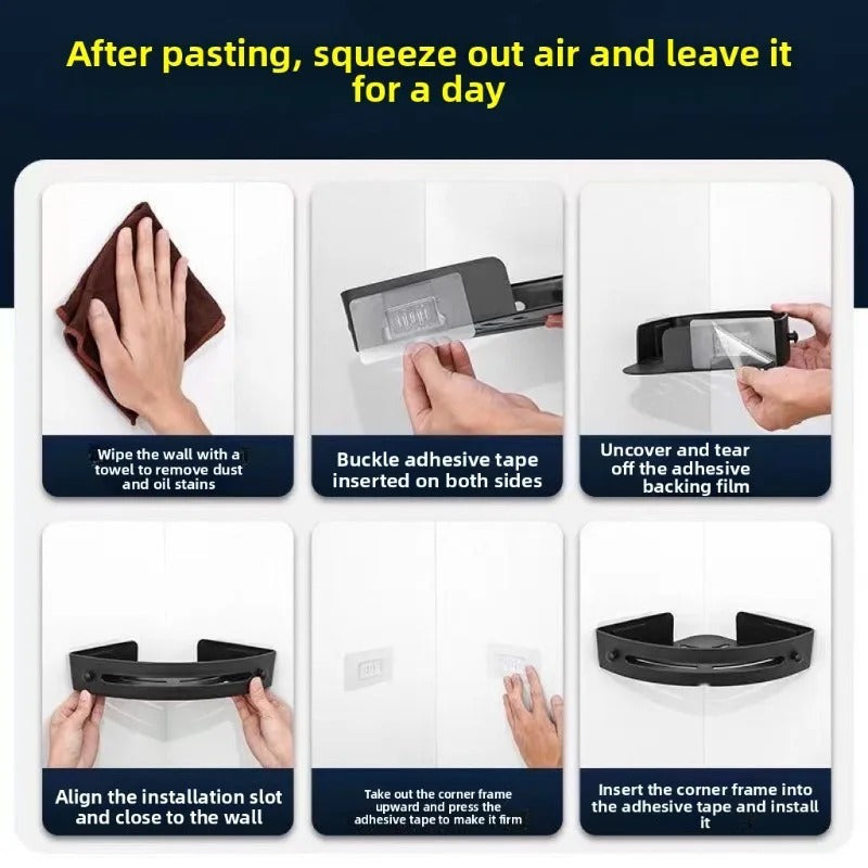 STORAVEX – No Drill Adhesive Shower Shelf Organizer
