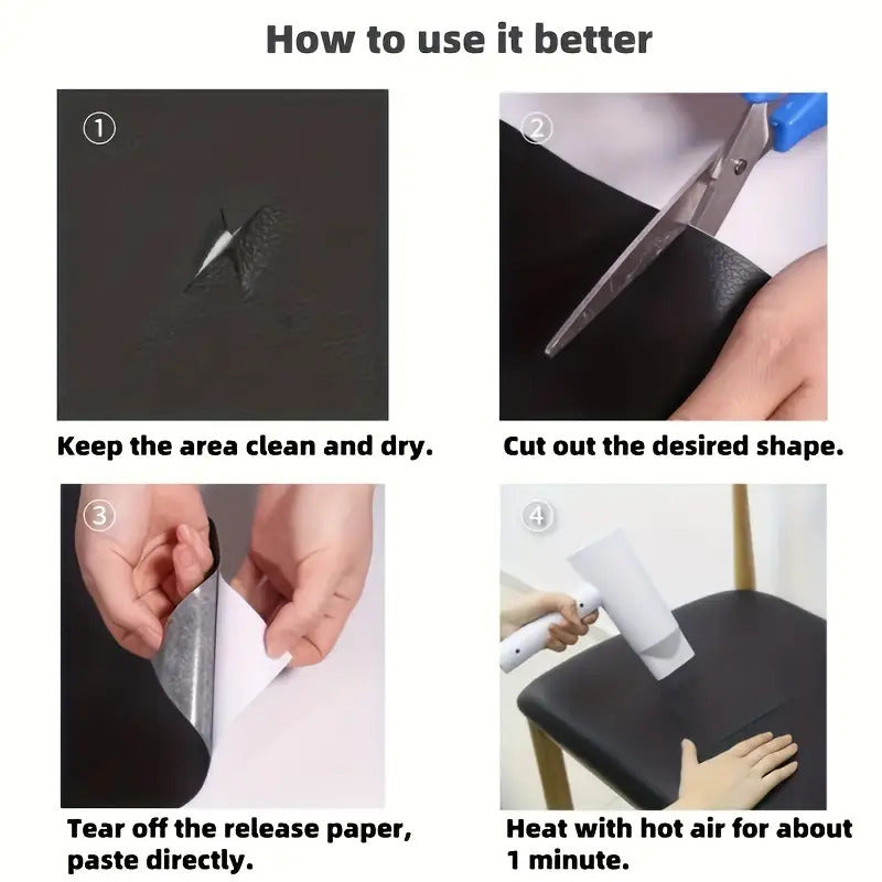 UPHOLUXE – Self-Adhering Faux Leather Repair Patch for Furniture