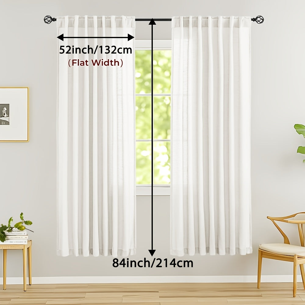 LINVIA – Flax Linen Sheer Curtains for Soft Light Filtering and Privacy Drapery