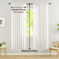 LINVIA – Flax Linen Sheer Curtains for Soft Light Filtering and Privacy Drapery