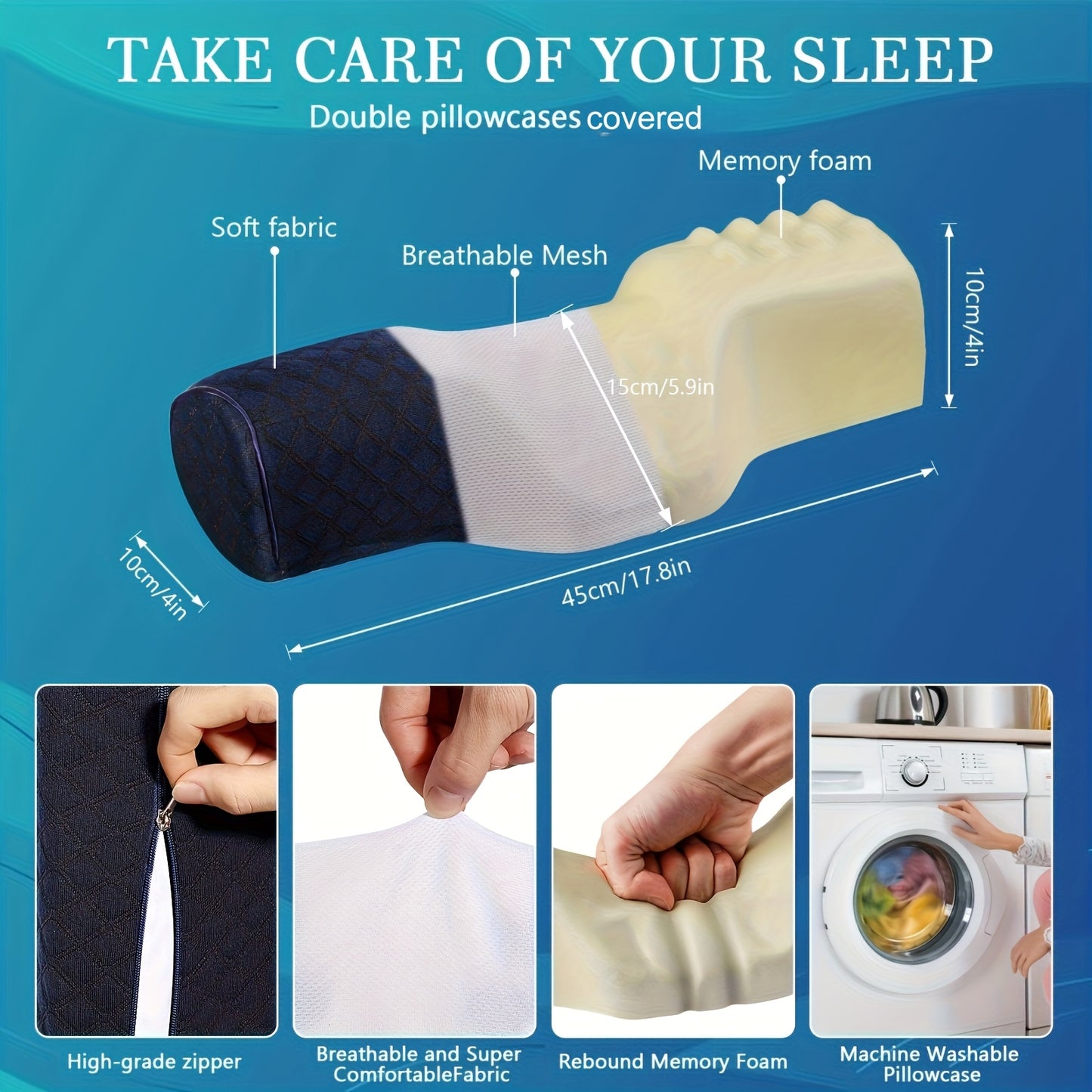 CERVIREST – Memory Foam Cervical Neck Pillow