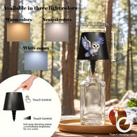 OWLYGLOW – Multifunctional LED Bottle Table Lamp with Owl Design