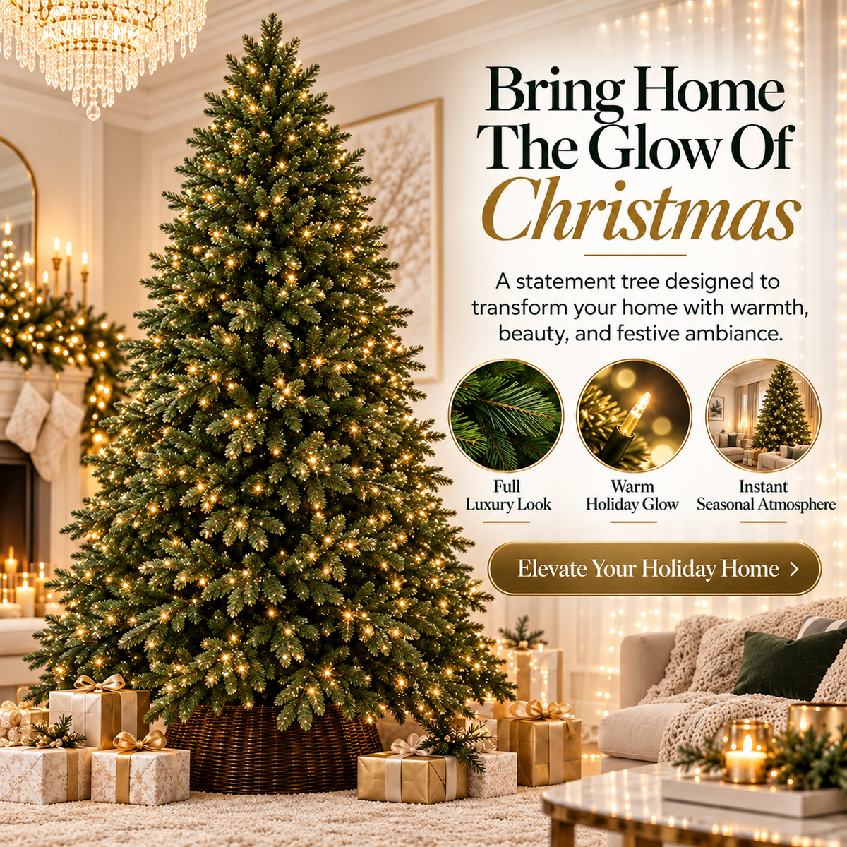 YULESERENORA – Soft Glow Christmas Light for Relaxing Winter Nights