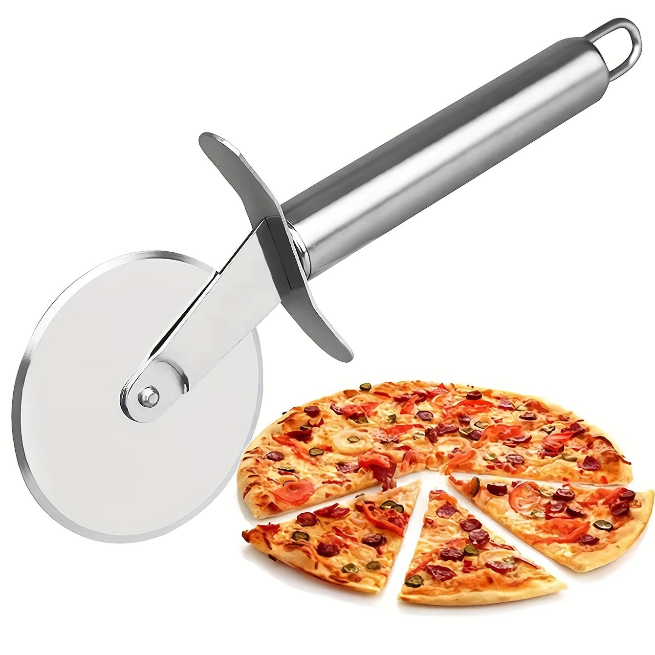 ROLLCUTA – Rustfrit Stål Pizzaskæreværktøj med Hjul