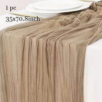 BOHOCRISP – Crinkled Cheese Tablecloth for Elegant Boho and Holiday Table Styling