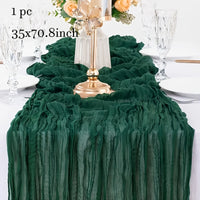 BOHOCRISP – Crinkled Cheese Tablecloth for Elegant Boho and Holiday Table Styling