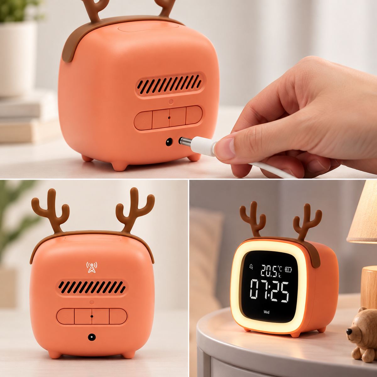 DREAMCUB – Kids' LED Night Light Alarm Clock for Peaceful Bedtime Routines