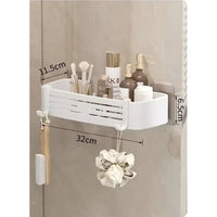 ALUMORA – Self Adhesive Aluminum Bathroom Shelf Organizer